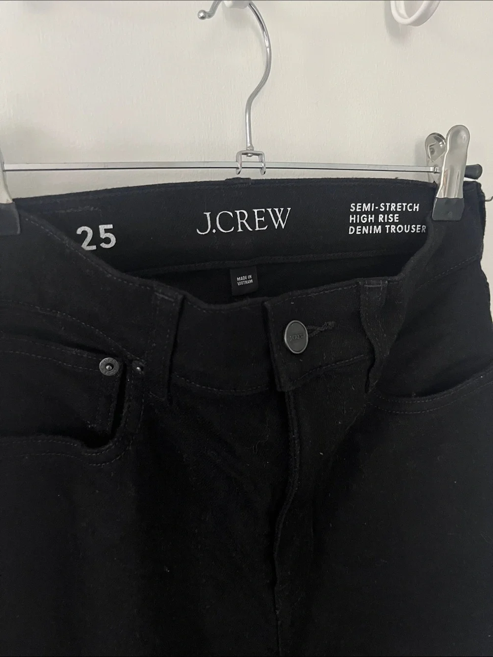 J. Crew Black Wide-Leg High Rise Trouser Jeans